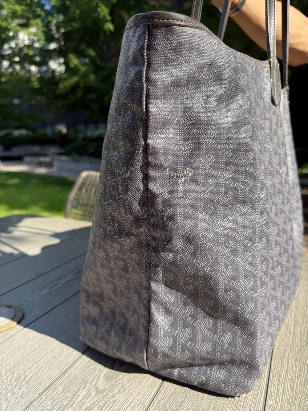 Authentic Goyard St. Louis GM Tote Grey